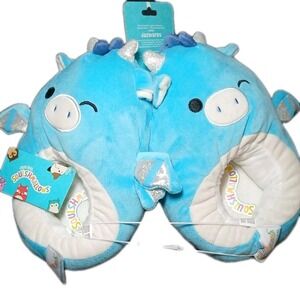 Squishmallows Jazwares Size 13-1 Youth Kids The Blue Dragon Slippers